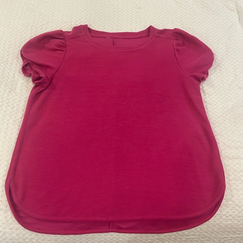 Hot Pink Short Sleeve Shirt- XL